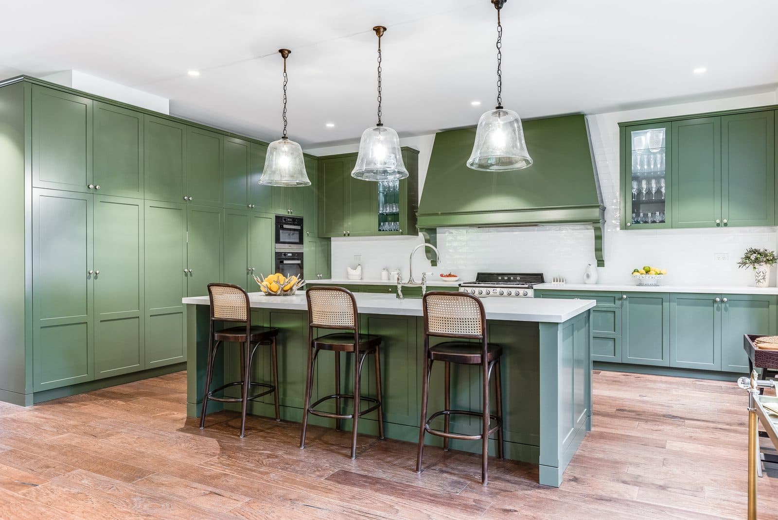 Elegant green kitchen cabinetry - custom provincial kitchen in Greater Sydney by Kitchen Envy